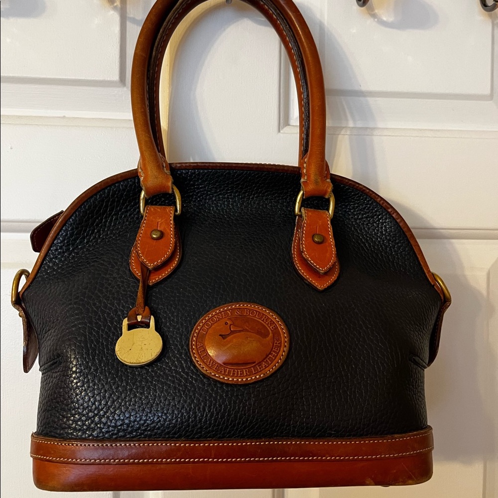 VINTAGE Dooney & Bourke All Weather Leather Norfolk Satchel